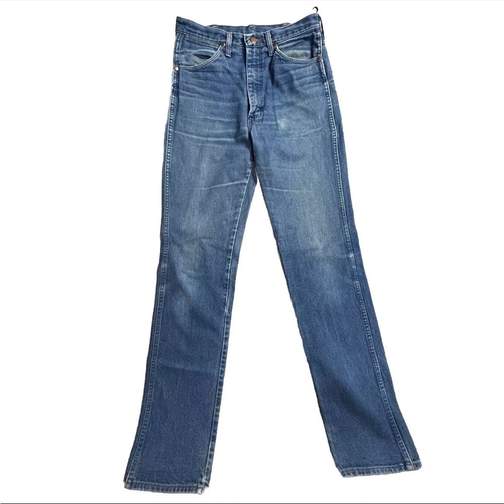 Wrangler Men's Regular Fit Straight Leg Blue Jeans - Size 33x36, Measures 30x34